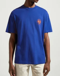 Homme Galeries Lafayette T-Shirt en Coton Bio Bloose rg mc bleu moyen