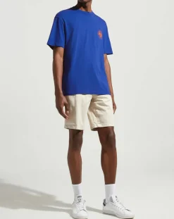 Homme Galeries Lafayette T-Shirt en Coton Bio Bloose rg mc bleu moyen