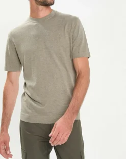 Homme Hackett London T-Shirt en Jersey kaki