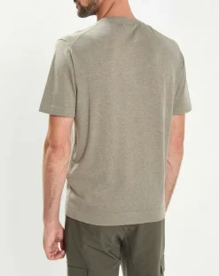 Homme Hackett London T-Shirt en Jersey kaki