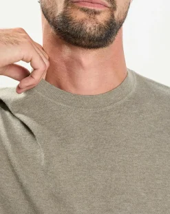 Homme Hackett London T-Shirt en Jersey kaki