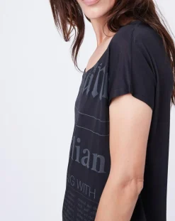 Femme John Galliano T-Shirt Gazette noir/gris