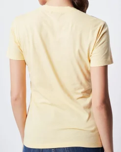 Sale John Galliano T-Shirt imprimé avec perles jaune/multicolore