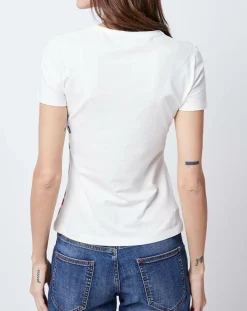Femme John Galliano T-Shirt imprimé blanc/multicolore