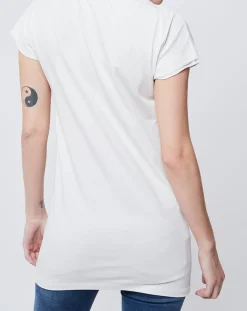 Femme John Galliano T-Shirt imprimé Gazette et fleurs blanc cassé/multicolore