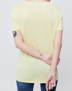 Online John Galliano T-Shirt imprimé girafe jaune poussin
