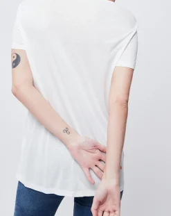 Femme John Galliano T-Shirt imprimé girafes blanc cassé/jaune/noir