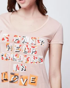 Femme John Galliano T-Shirt imprimé rose saumon