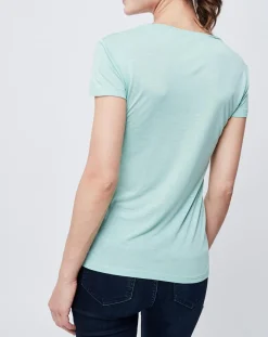 Discount John Galliano T-Shirt imprimé vert d'eau/vert/blanc