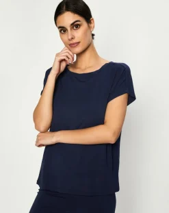 Femme Huit T-Shirt Jeanne bleu marine