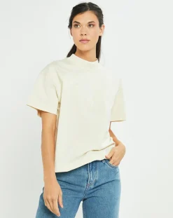 Femme Marc O'Polo T-shirt jersey lourd écru