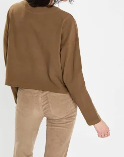 Femme Marc O'Polo T-Shirt jersey stretch marron