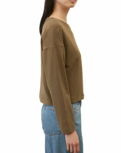 Femme Marc O'Polo T-Shirt jersey stretch marron