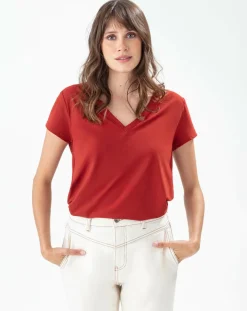 Femme Indies T-Shirt Linda terracotta