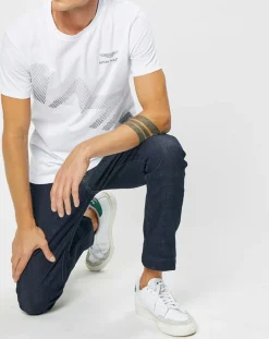 New Hackett London T-Shirt Logo Aston Martin Racing blanc