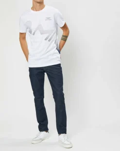New Hackett London T-Shirt Logo Aston Martin Racing blanc