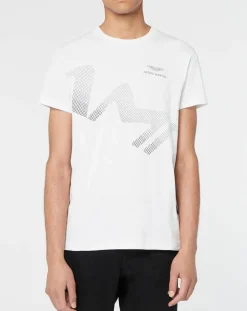 New Hackett London T-Shirt Logo Aston Martin Racing blanc