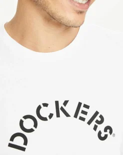 Homme Dockers T-Shirt Logo blanc