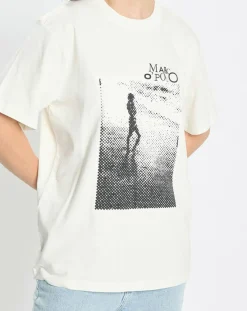 New Marc O'Polo T-Shirt logo mop blanc
