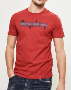 Clearance Replay T-Shirt Logo rouge