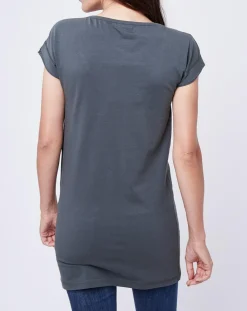 Hot John Galliano T-Shirt Long gris ardoise