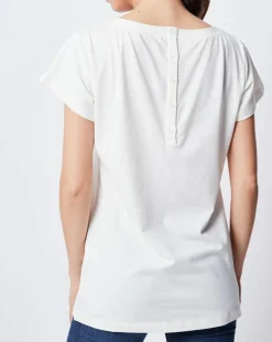 Sale John Galliano T-Shirt Long imprimé blanc cassé/noir/rose