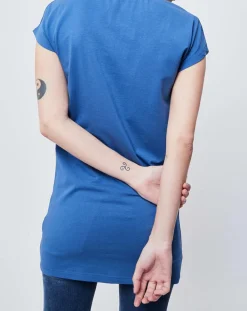 Hot John Galliano T-Shirt Long imprimé bleu