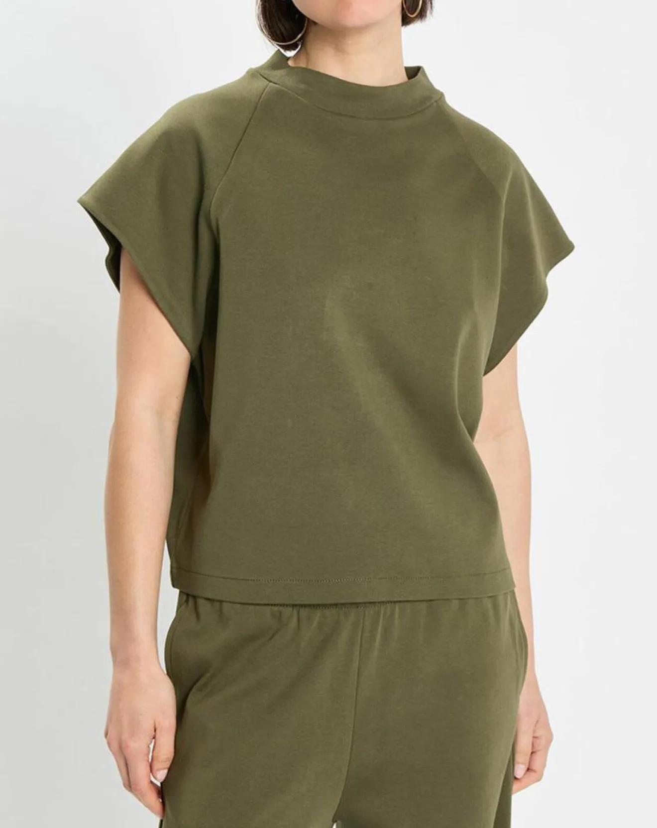 Best Marc O'Polo T-Shirt loose Crop kaki