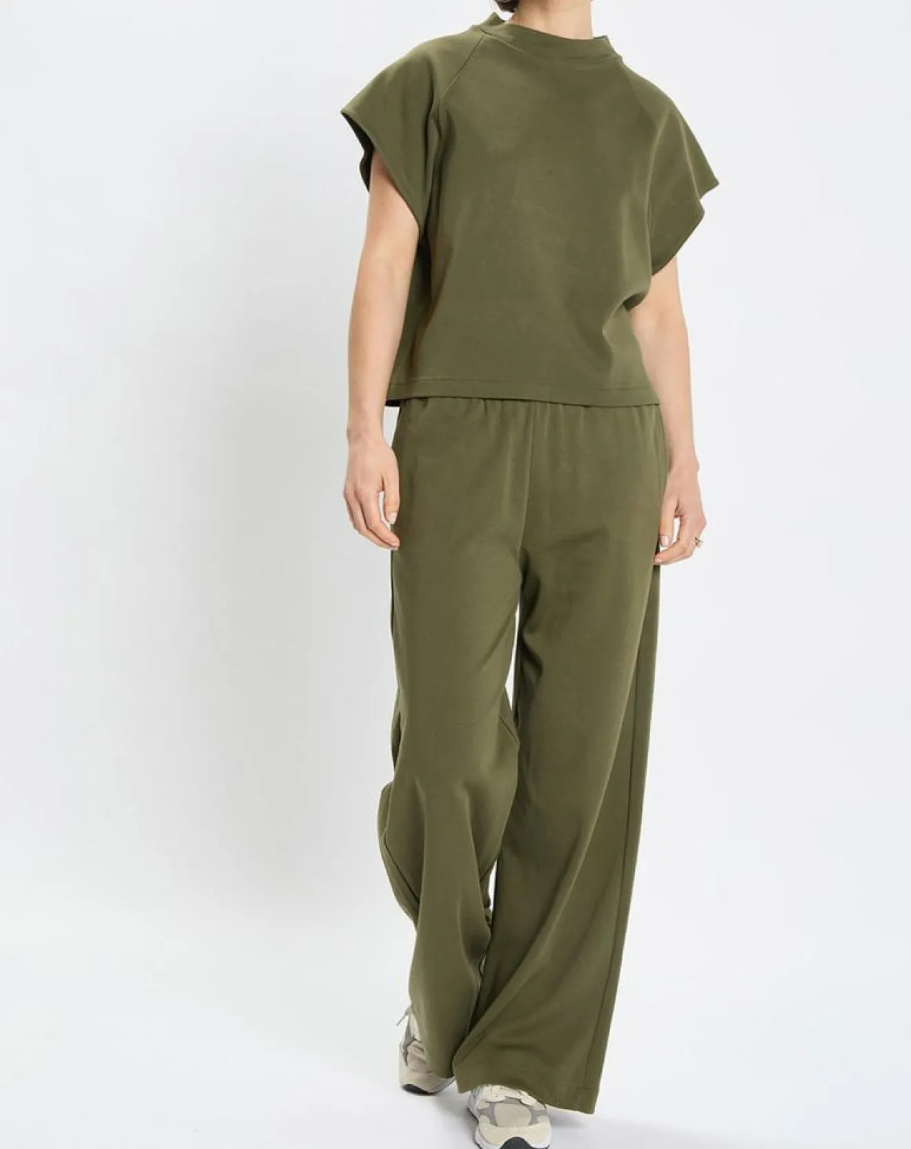 Best Marc O'Polo T-Shirt loose Crop kaki