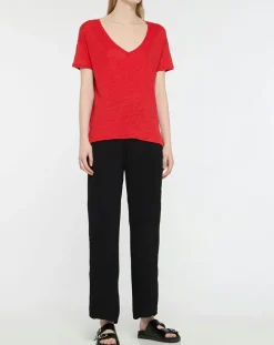 Femme Yerse T-Shirt Lorelai rouge