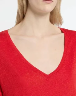 Femme Yerse T-Shirt Lorelai rouge