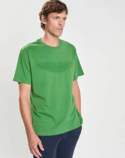 Discount Hackett London T-Shirt manches courtes Aston Martin Racing Embossé vert clair