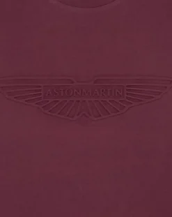 New Hackett London T-Shirt manches courtes Aston Martin Racing Embossé bordeaux