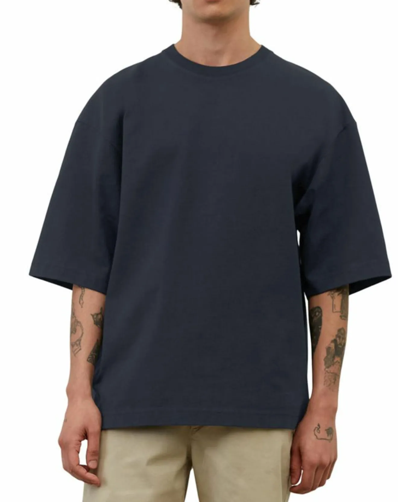 Outlet Marc O'Polo T-Shirt manches courtes Col Rd Oversize bleu marine