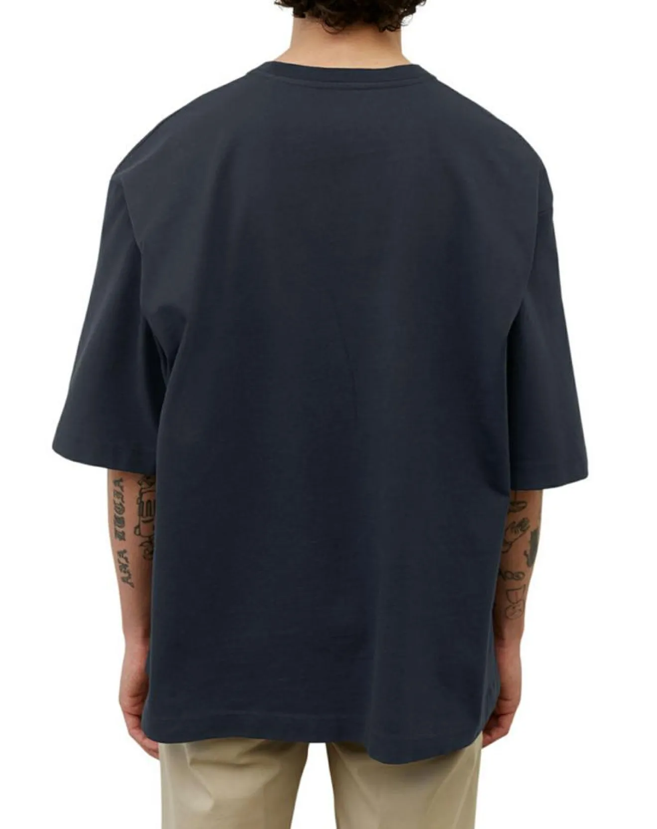 Outlet Marc O'Polo T-Shirt manches courtes Col Rd Oversize bleu marine