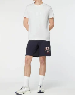 Homme Gant T-Shirt manches courtes Uni Blaosn Brodé T/T écru