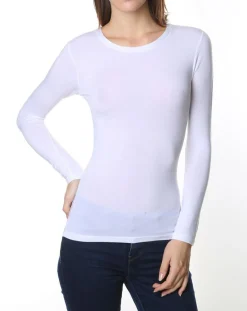 Femme Mare T-Shirt manches longues Micromodal blanc
