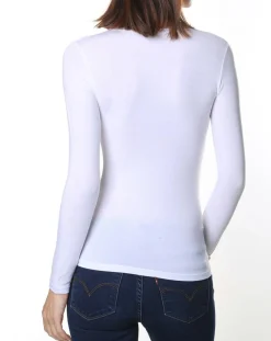 Femme Mare T-Shirt manches longues Micromodal blanc
