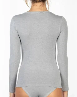 Femme Mare T-Shirt Manon en Micromodal gris clair