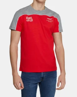 Best Hackett London T-Shirt Poit 95 Aston Martin Racing gris/rouge
