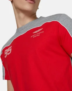 Best Hackett London T-Shirt Poit 95 Aston Martin Racing gris/rouge