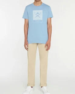 Best Hackett London T-Shirt Print Body bleu ciel