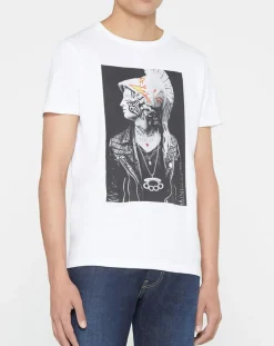Replay T-Shirt print rock blanc