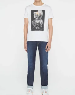 Replay T-Shirt print rock blanc