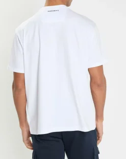 Homme Hackett London T-Shirt Regular Fit Aston Martin Racing embossé blanc
