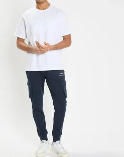 Homme Hackett London T-Shirt Regular Fit Aston Martin Racing embossé blanc