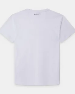 Homme Hackett London T-Shirt Regular Fit Aston Martin Racing embossé blanc