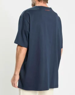 Homme Hackett London T-Shirt Regular Fit Aston Martin Racing embossé bleu marine