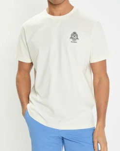 Best Hackett London T-Shirt Regular Fit Blason écru