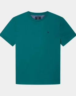 New Hackett London T-Shirt Regular Fit uni Yok vert vif